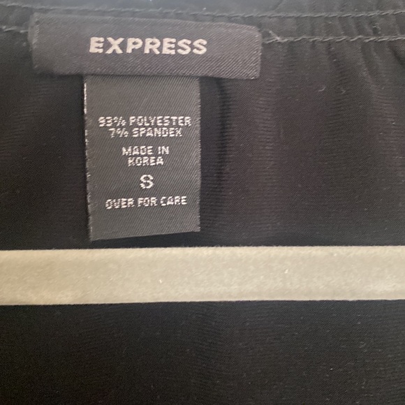 Vintage Y2K Express Black Rouched Tank Top- small - Picture 3 of 5